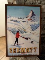 Poster vintage Switzerland ski