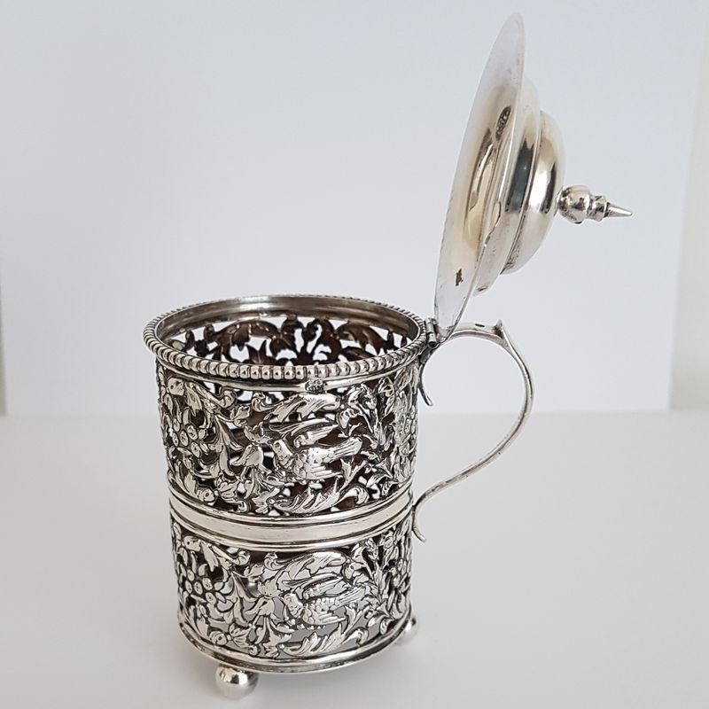 Zuccheriere: Antike Senfbehälter Silber mit Deckel 1928 – Usato da Kaltbrunn venduto da Lexus3 1