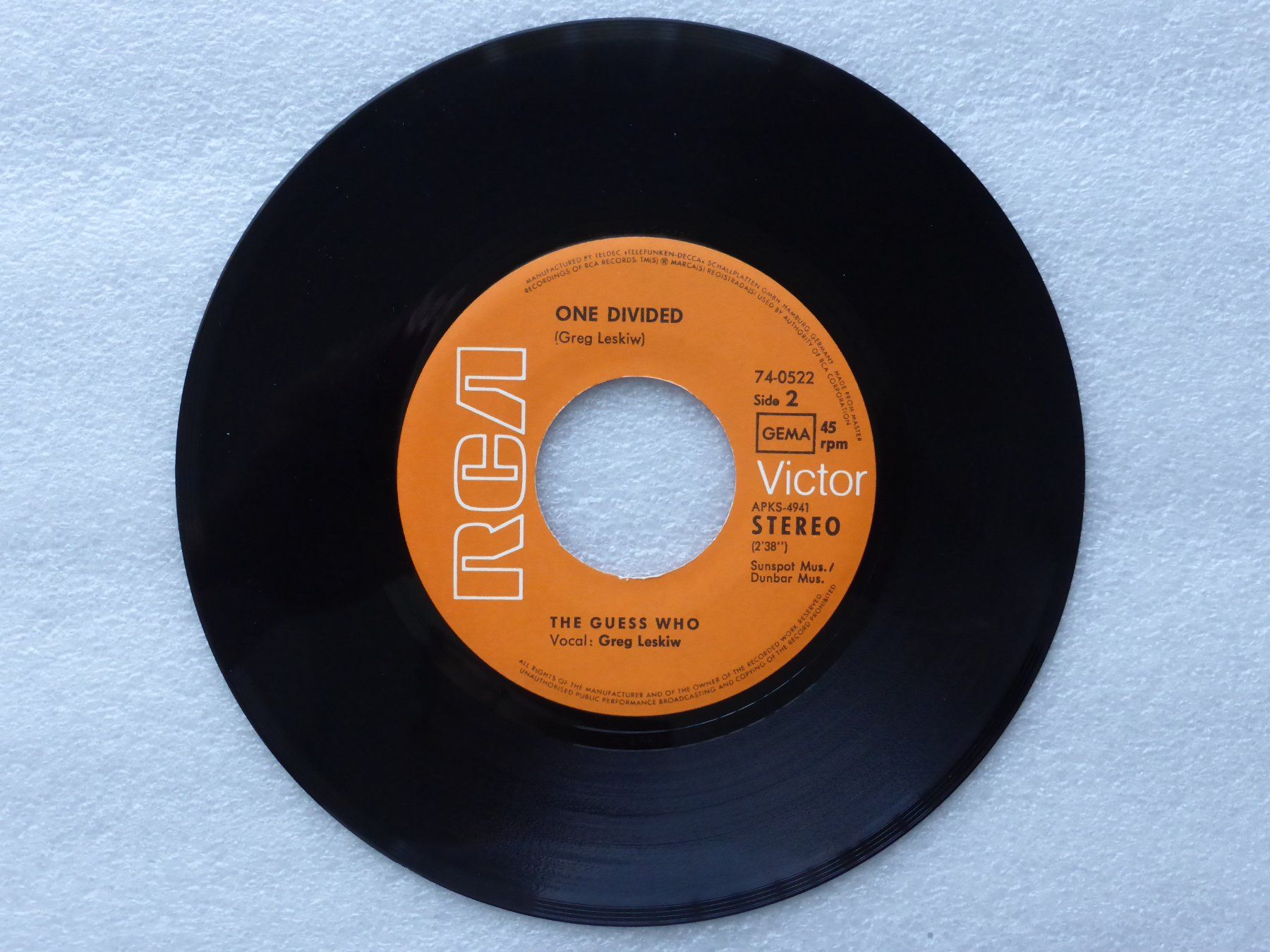 Dischi in vinile: Vinyl Single   THE GUESS WHO – Usato da Küssnacht am Rigi venduto da Mondkinder 2