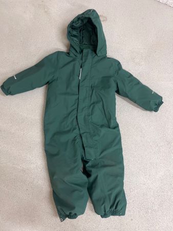 Kinder Schneeanzug dunkelgrün mit Kapuze gebraucht