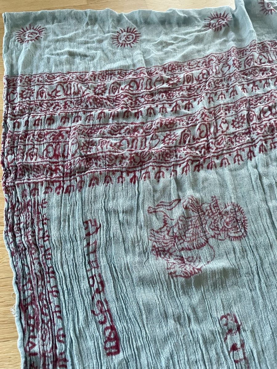 Foulard & Sciarpe: Schal - Blau mit rotem Indianermuster – Usato da Möhlin venduto da Halylea 2