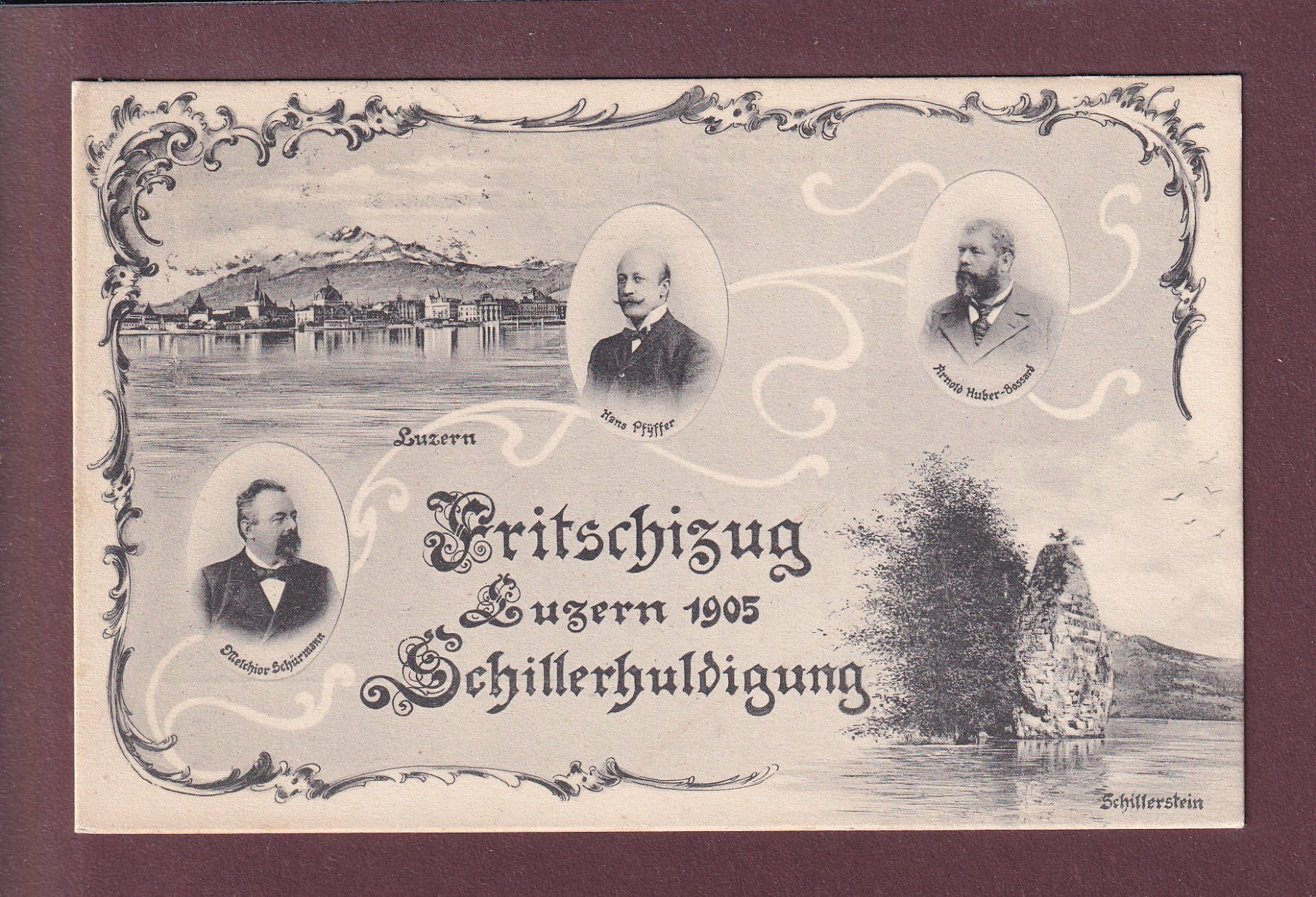 Cartoline postali: LUZERN - Schillerhuldigung - 1905 – Usato da Pully venduto da nicecards