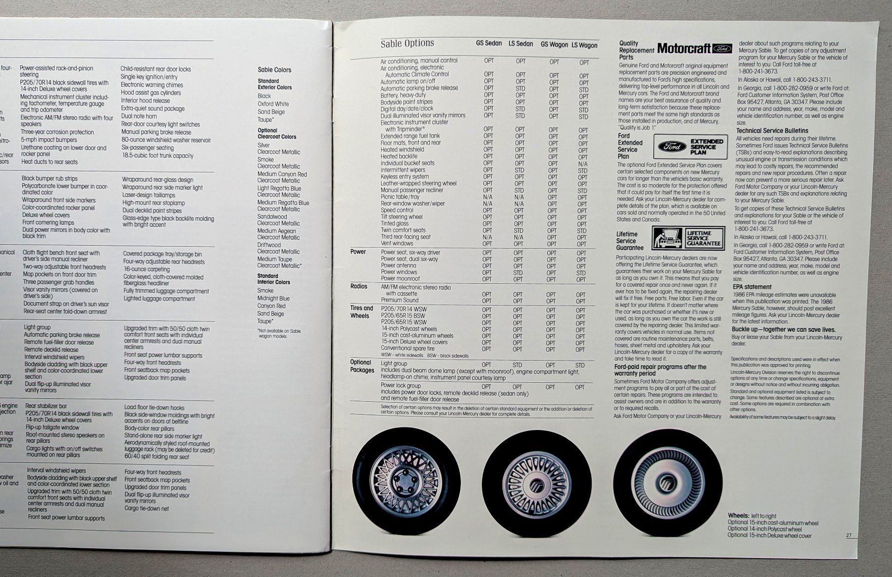 Mercury Documenti: Originalkatalog "MERCURY SABLE '86", in Hochglanzdruck – Nuovo (secondo la descrizione) da Olten venduto da VanishingPoint.71 4