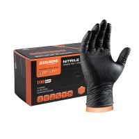 Extrastarke Nitrilhandschuhe Grösse M Diamond Grip Schwarz