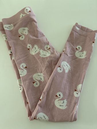 Mädchen Leggings rosa Grösse 134 H&M Schwanenmuster
