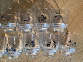 Burgengläser - verschiedene CH Schlösser - Glas -auch Einzel