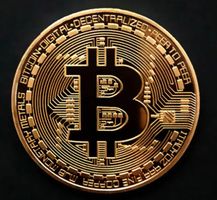 Bitcoin BTC Krypto Münze Sammlermünze (Ø38mm)
