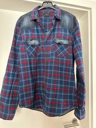 Zara Hemd Holzfäller Denim Details Gr.M