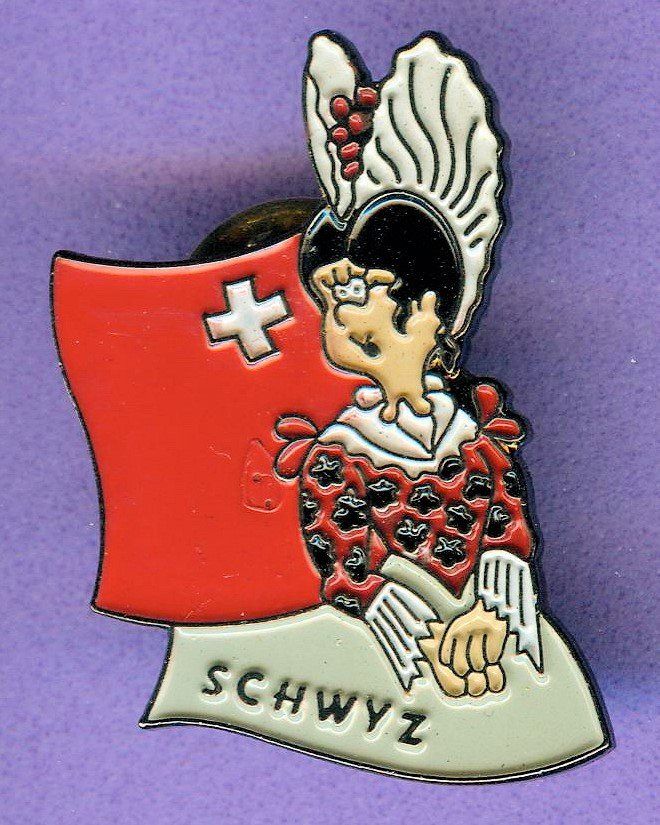 Placchette & Badge: Wappen & Tracht   SCHWYZ – Usato da Winterthur venduto da Sammleroase