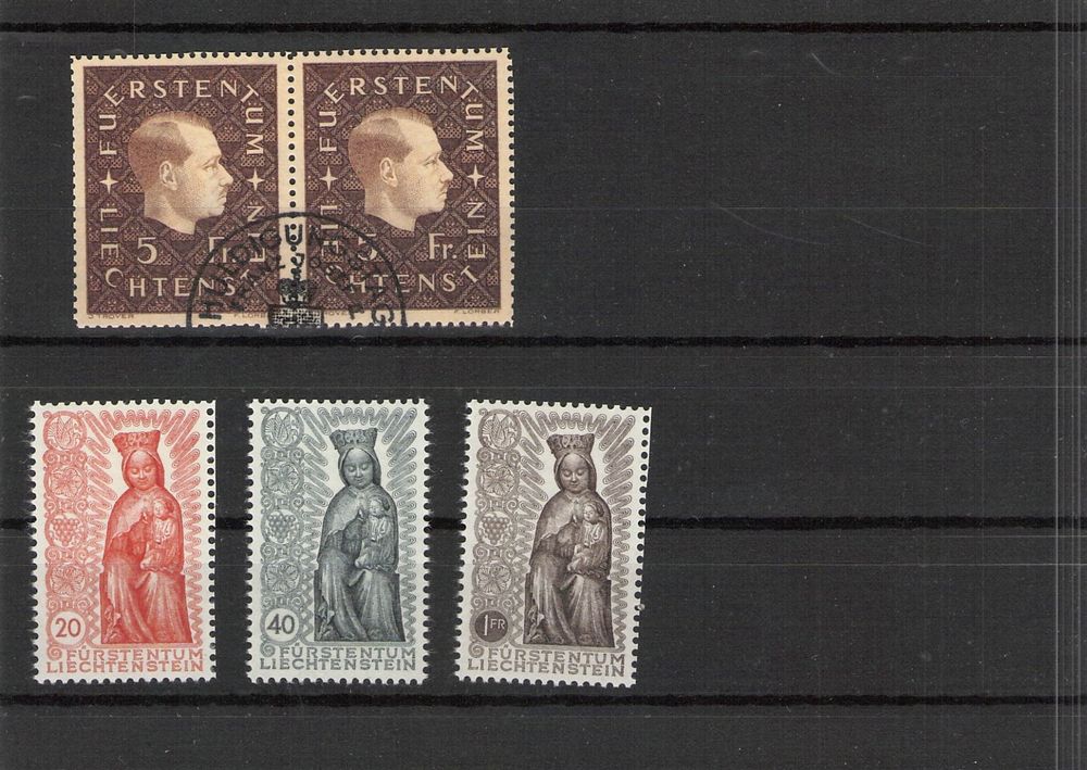 Tutti i francobolli: Lot Liechtenstein Nr.273-275 Kat.55.-, Nr. 149 Kat. 80.- – Usato da Reichenburg venduto da Pipo-67