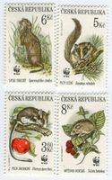 Briefmarken "Baumschläfer, Gartenschläfer". Tschechien.