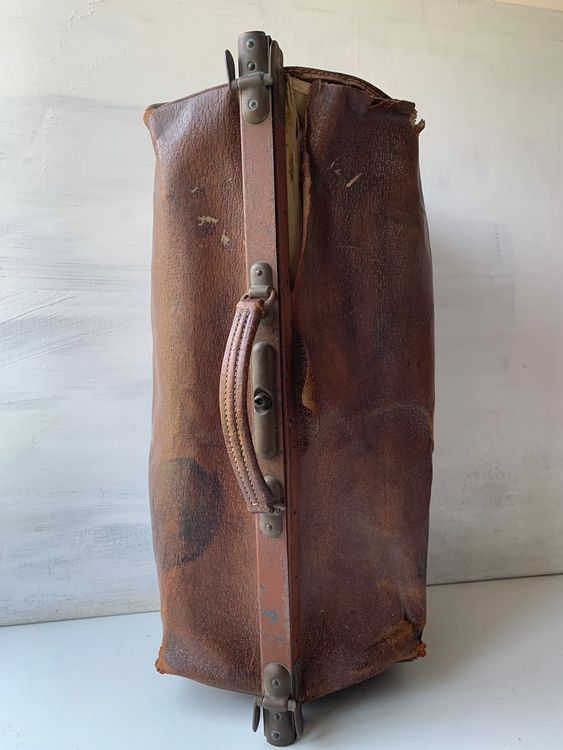 Alte Arzttasche Ledertasche Arzttasche Alte Tasche Aus Leder
