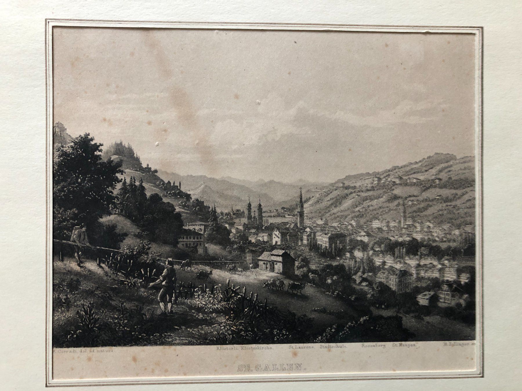 Incisioni: Stich: St. Gallen, um 1865 – Usato da Zürich venduto da allp 1