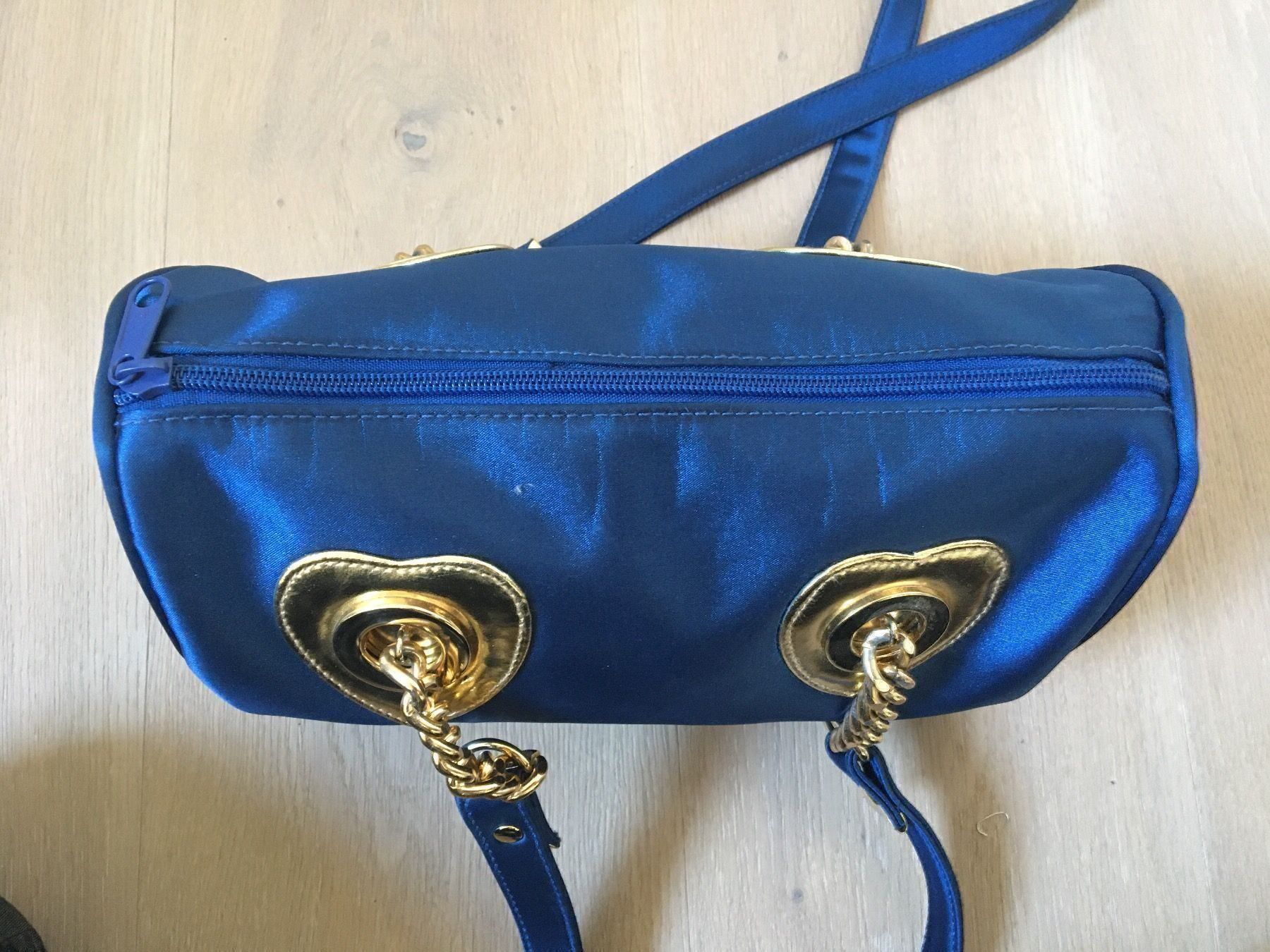 Borse da donna: Neue blaue Handtasche mit Herzmotiven – Nuovo (secondo la descrizione) da Winkel venduto da Flyhy2020 3