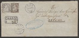 1879 : Nr. 42 auf sauberem Vorladungs-Brief von Frick