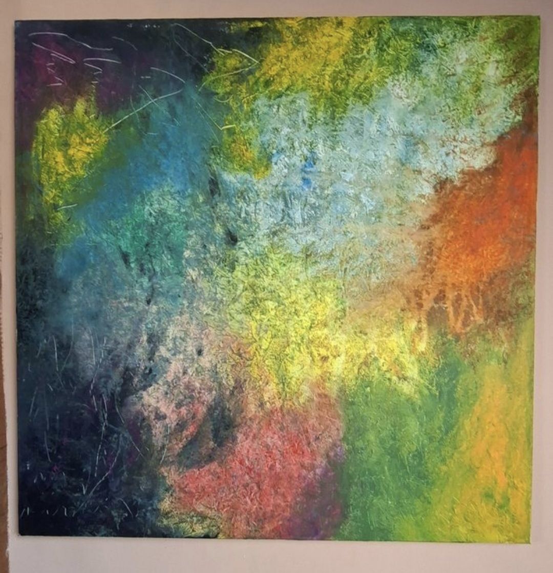 Dipinti: Gemälde " Farbträume" handmade 90×90 – Nuovo (secondo la descrizione) da Riehen venduto da Steinbock1970