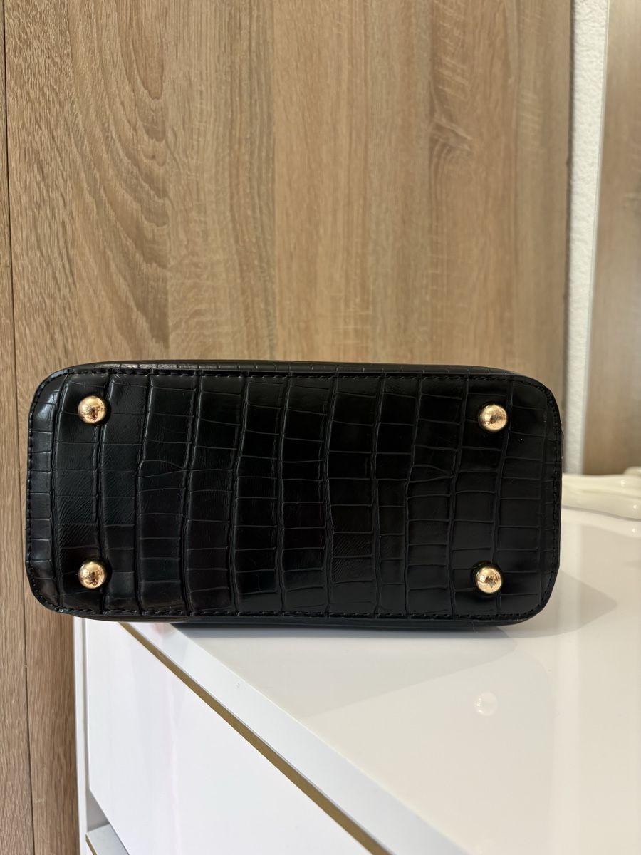 Dune London Borse da donna: Sac à main Dune noir aspect croco – Nuovo (secondo la descrizione) da Delémont venduto da vlc_03 5