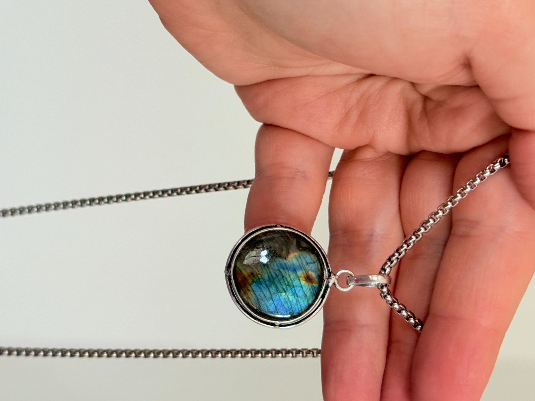 Catenine: Collier avec Labradorite – Nuovo e nell'imballaggio originale da Genève venduto da AWWA 1