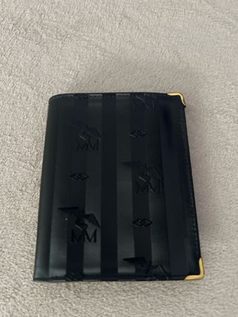Portemonnaie Leder Schwarz MM Logo guter Zustand