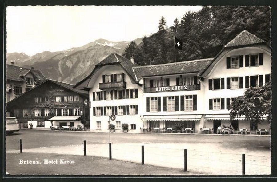 Ansichtskarten: Brienz, Hotel Kreuz, um 1945 – Gebraucht aus Frauenfeld von POML