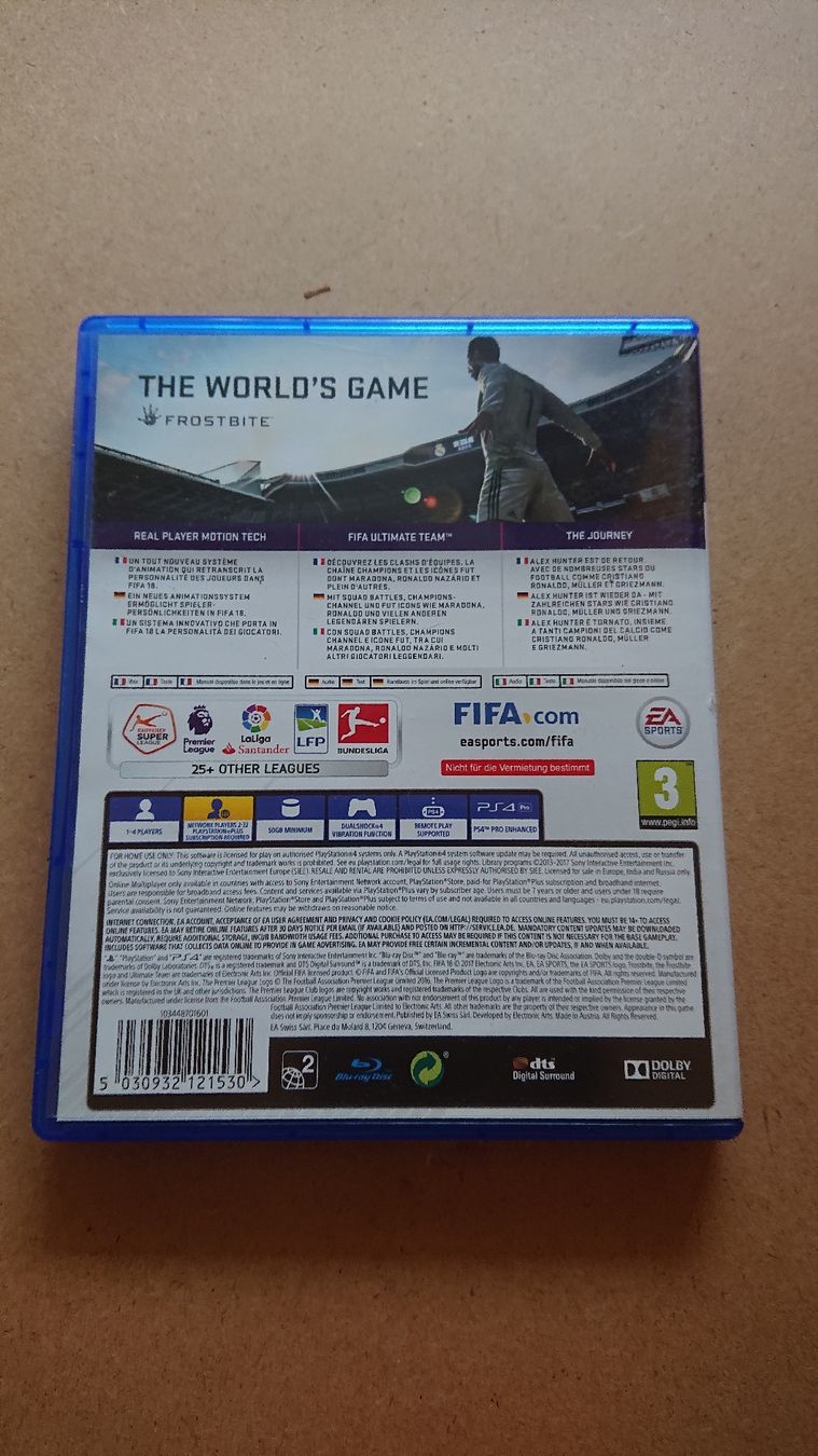 Jeux: FIFA 18 Ps4 – D'occasion à Chur par FreakofRarity 1
