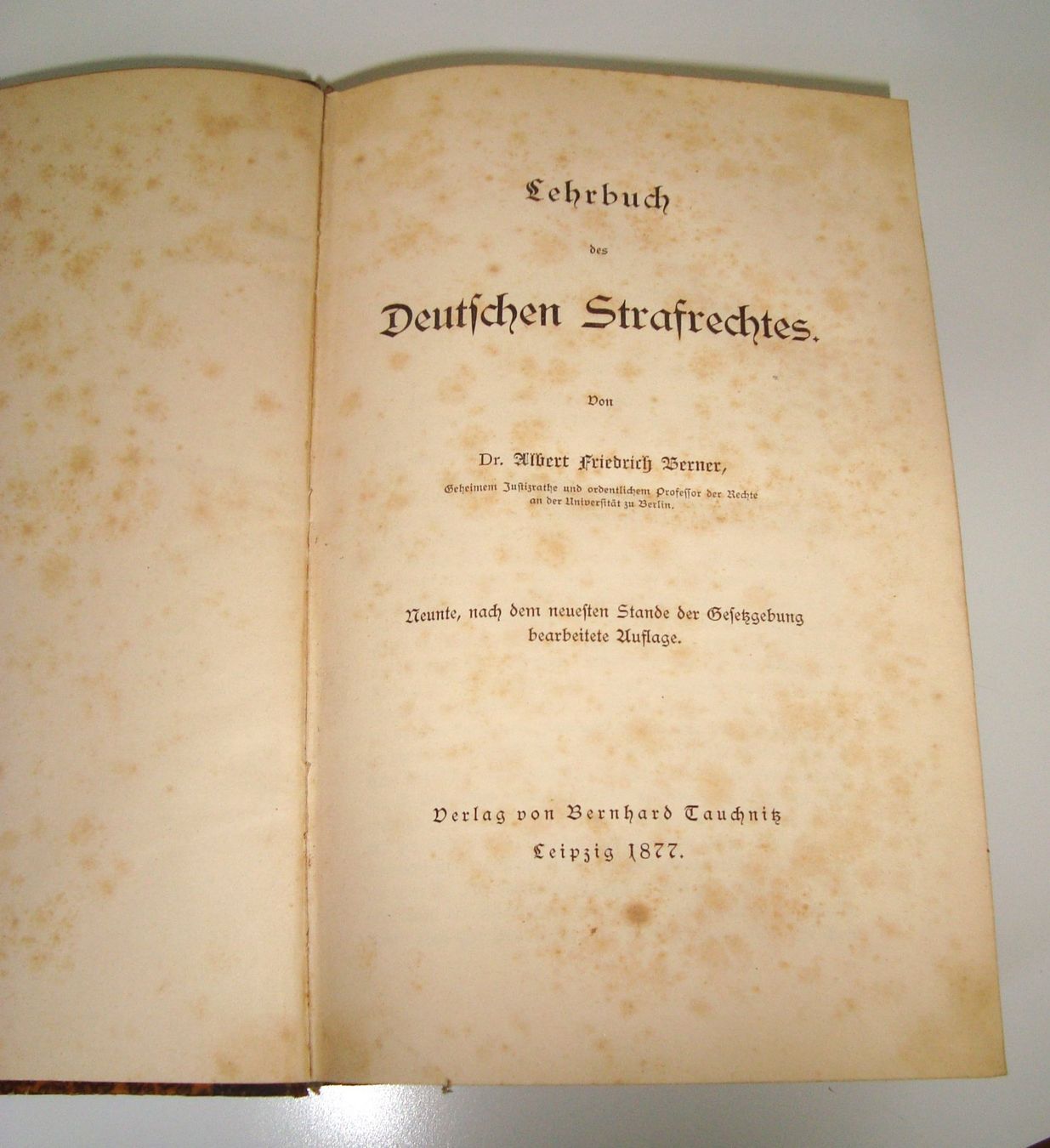 Libri: Lehrbuch des Deutschen Strafrechts, 1877 – Usato da Oberdorf NW venduto da Lufao 2