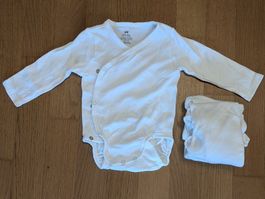 3 weisse Bodies von H&M👶 Gr. 68