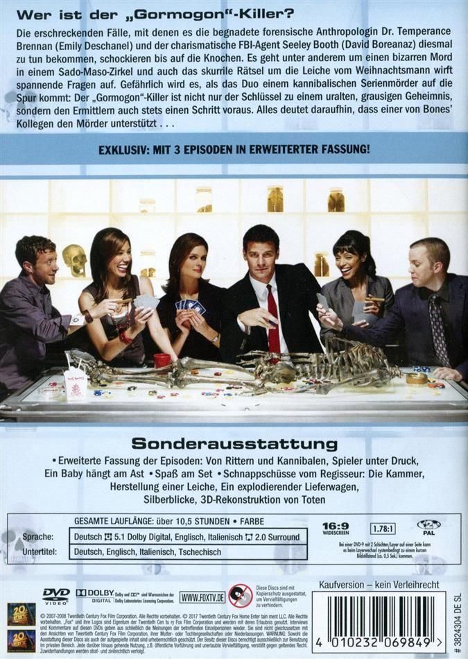 Tutti i DVDs: Bones - Season 3 – Nuovo (secondo la descrizione) da Riehen venduto da M.S.DVD 2