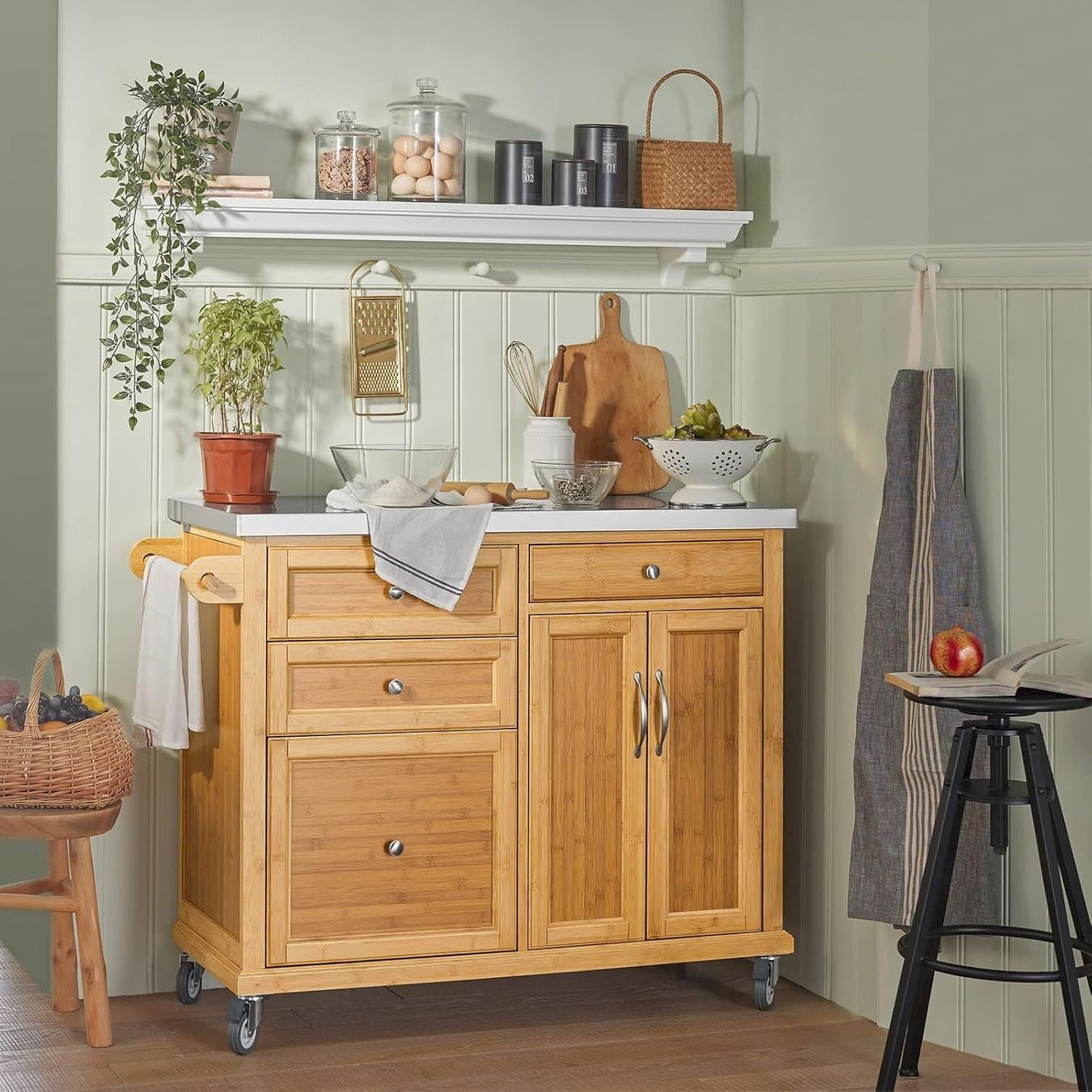Altro per Gastronomia & Hotel: SoBuy Küchenwagen 115x92x46cm – Nuovo e nell'imballaggio originale da Bottighofen venduto da zaap 2