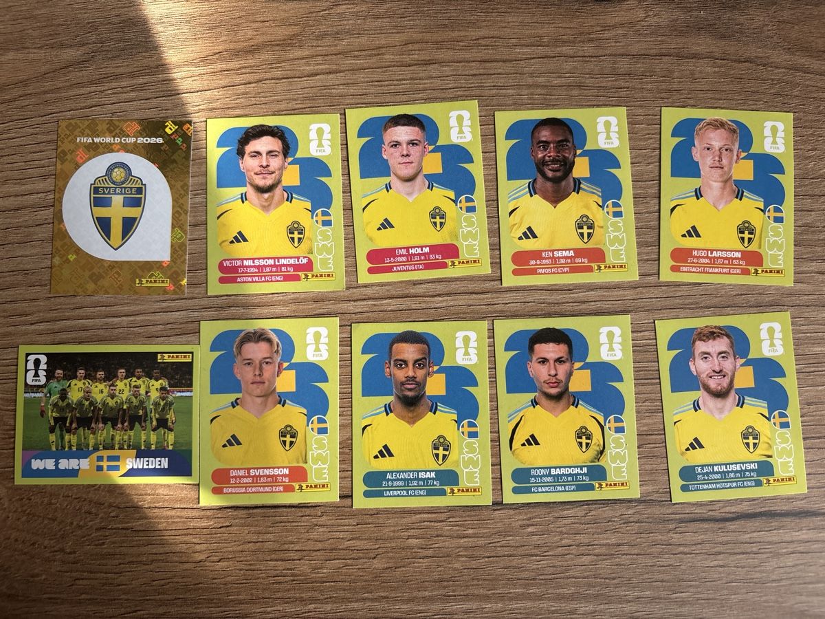 Panini Carte collezionabili: Panini WM 2026 Stickers Schweden – Nuovo (secondo la descrizione) da Menznau venduto da Hetfield85