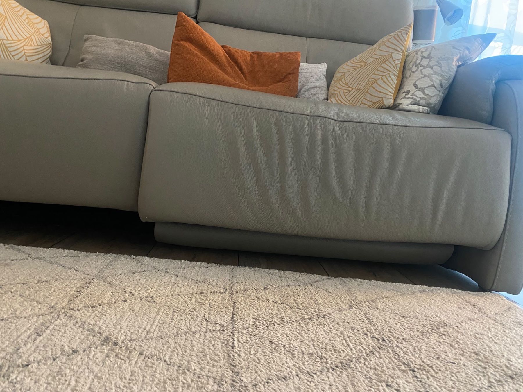Divani: Echtleder-Sofa, elektrisch, hellgrau, 200x107x94, Relaxsofa – Usato da Mettau venduto da Muellr53 4