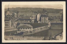 AK Genève, L'Ille et les 6 ponts, 1912