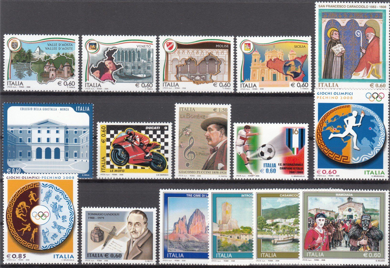 Tutti i francobolli: Italien 2008 postfrisch – Usato da Bürglen TG venduto da StampGraf 3