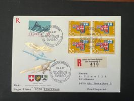 Flugbrief Samedan Aerofilatelistenentag 1967  (M676)