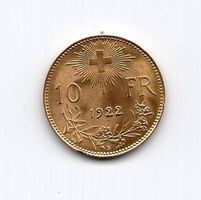 (2146) CH, 10 Franken 1922, top stgl