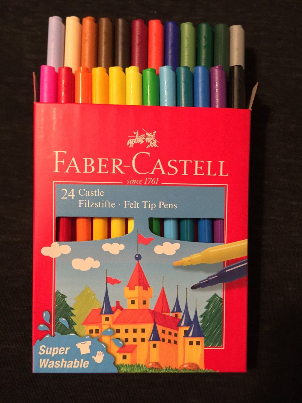 Faber-Castell Penna & Evidenziatori: FABER-CASTELL Fasermaler 24er Karton – Nuovo e nell'imballaggio originale da Aarburg venduto da 2..0 1