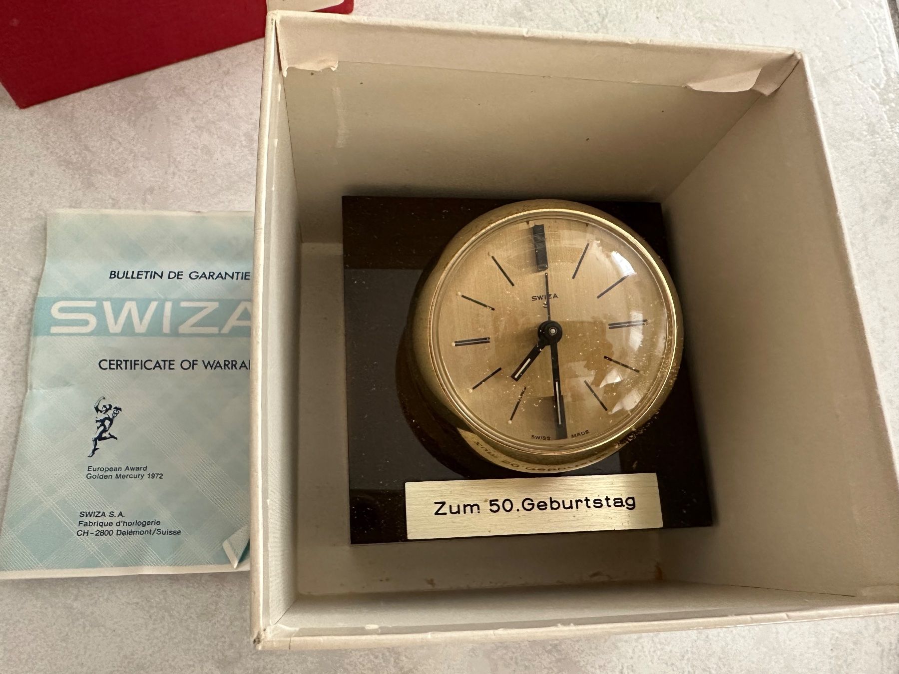Swiza Sveglie: SWIZA Kugeluhr – Nuovo (secondo la descrizione) da Luzern venduto da Topseller1000