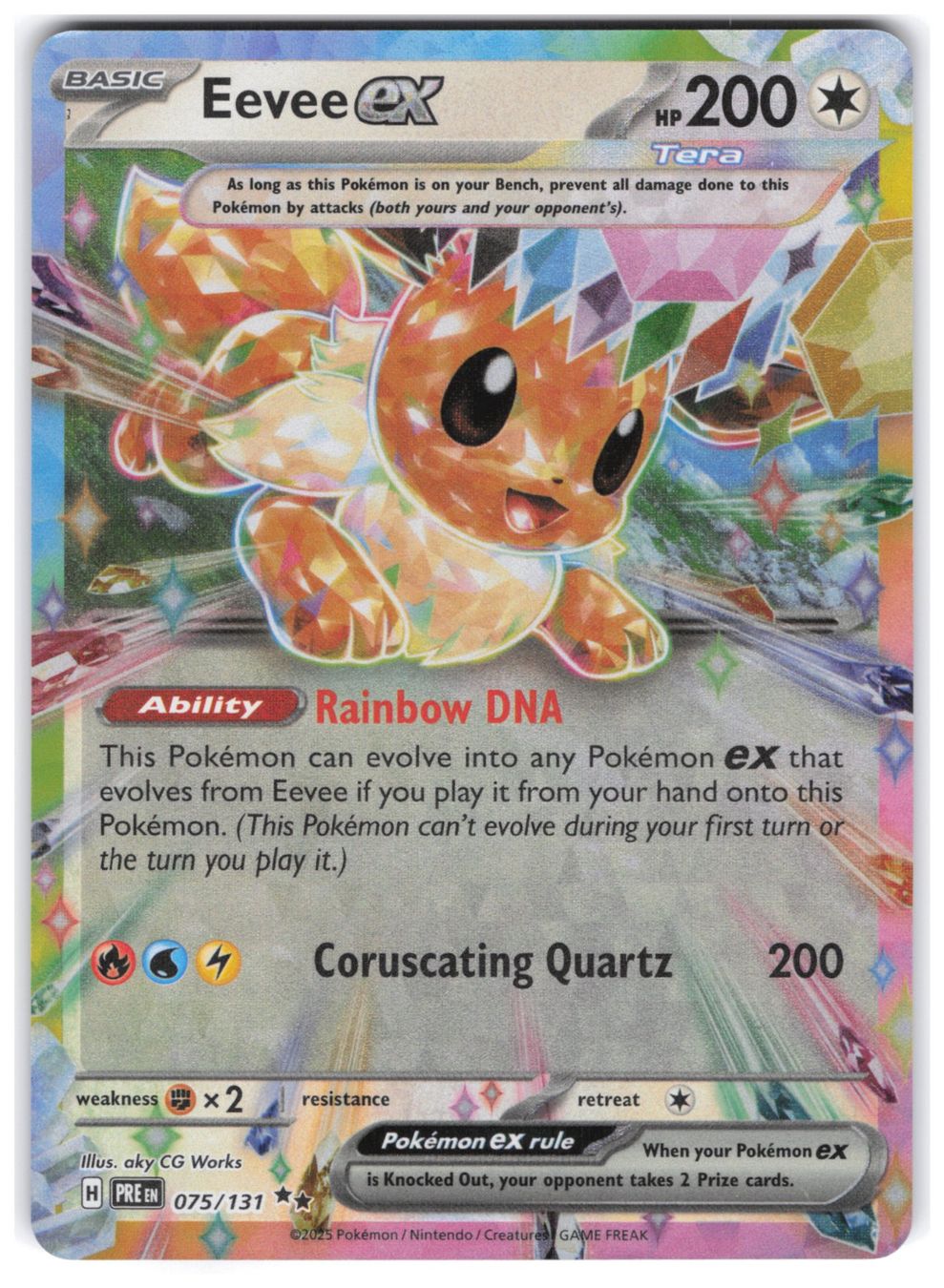Pokémon Carte collezionabili: Eevee EX / Evoli EX / Prismatic Evolution / PRE 075 – Nuovo (secondo la descrizione) da Arni AG venduto da PokemonCardsStore