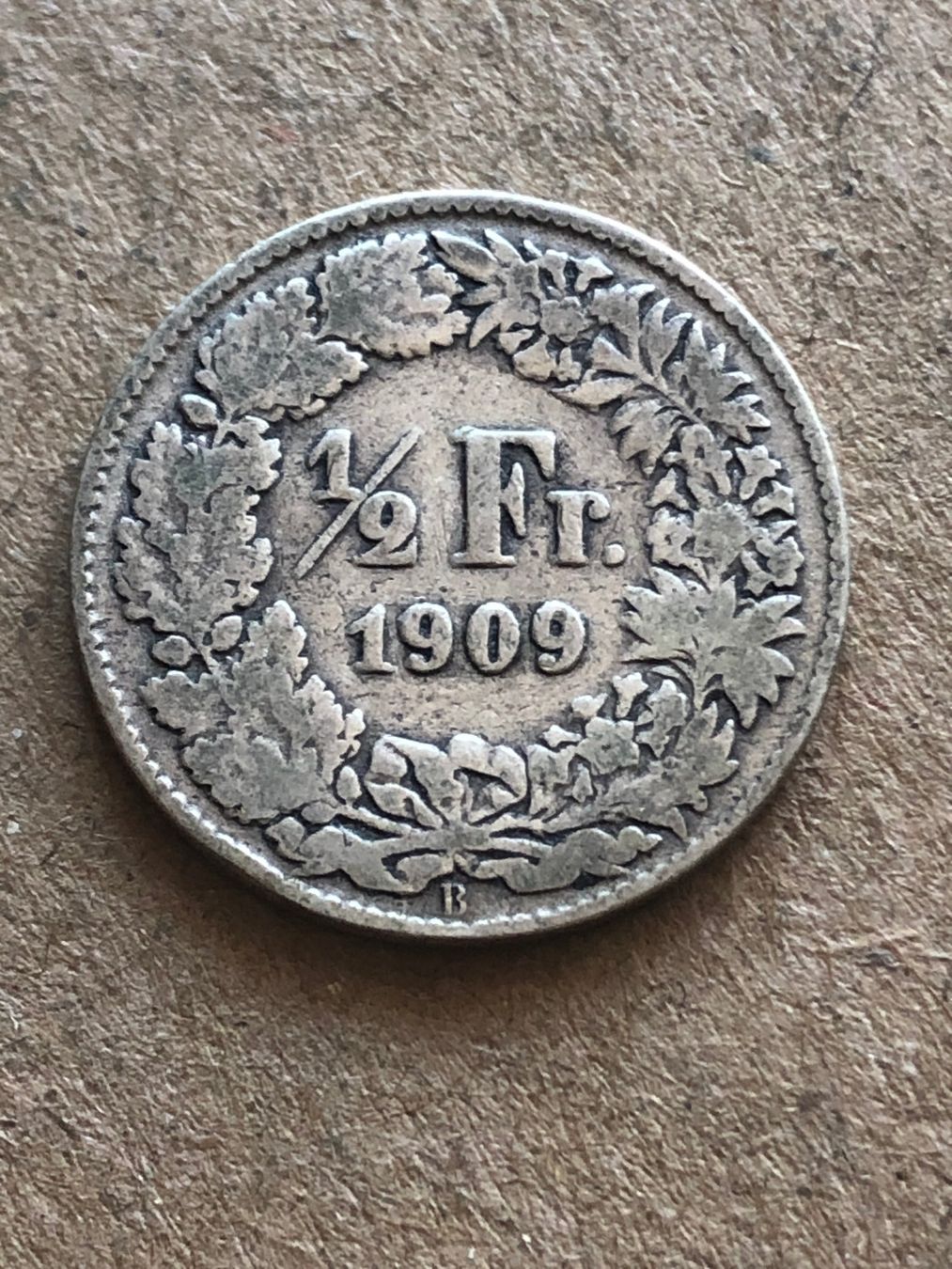 Alle Münzen: 50 Rp. 1909 – Gebraucht aus Schötz von Odpa