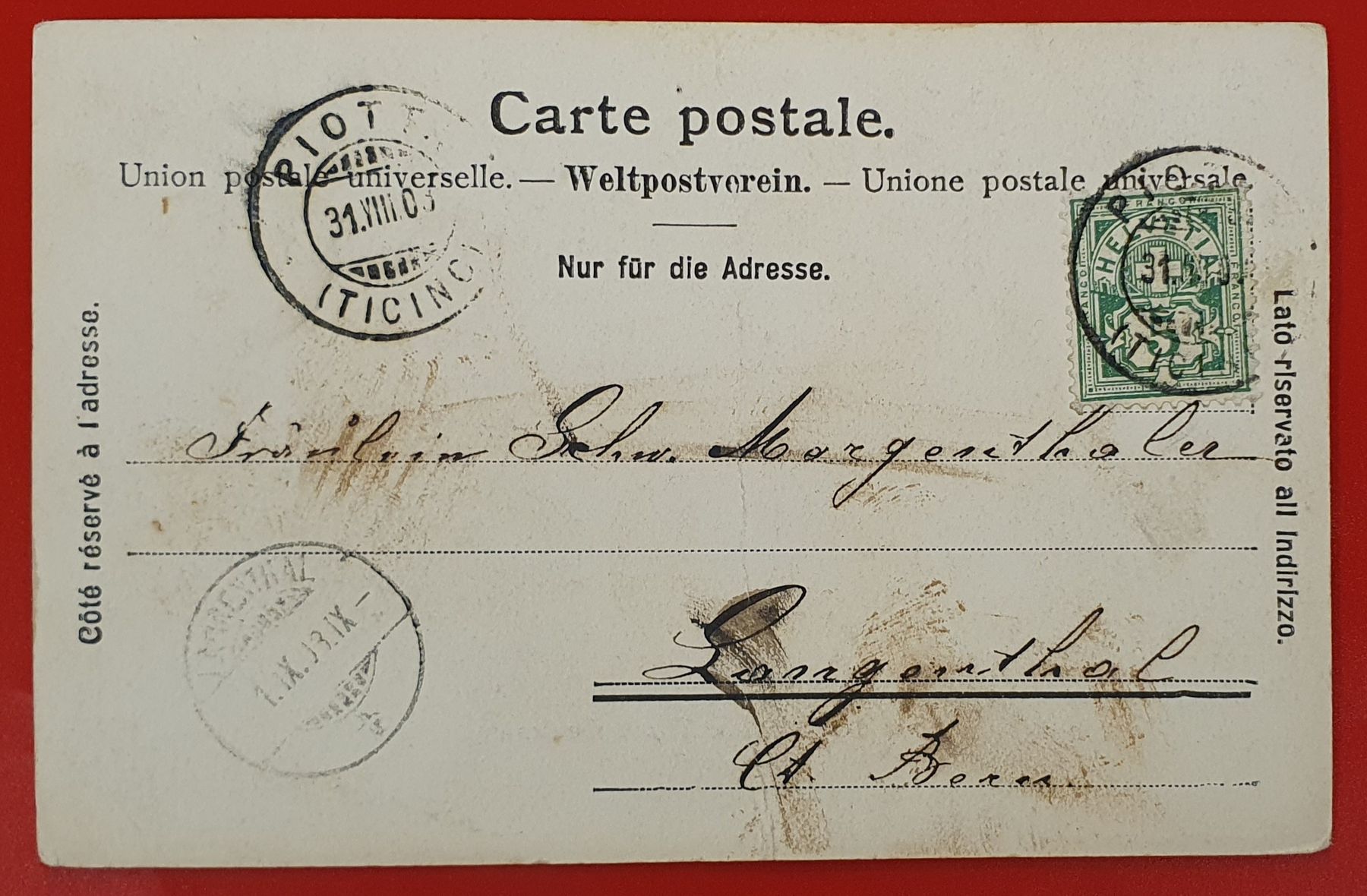 Ansichtskarten: Piotta 1903 - Pizzo Centrale – Gebraucht aus Kreuzlingen von Rschweiz1 1