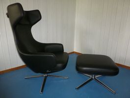 Sessel mit Ottomane Grand Repos Antonio Citterio Vitra Stuhl