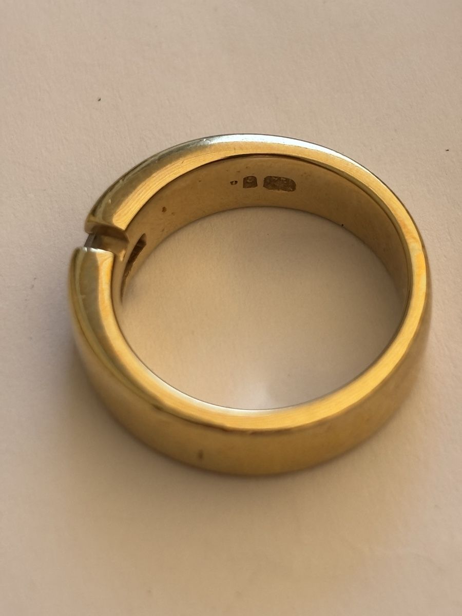 Anelli: Gelbgold Ring mit Diamant 18 Karat  – Usato da Langnau am Albis venduto da flusspflege 6