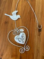 Shabby chic Hänger mit Herz und Vogel neu