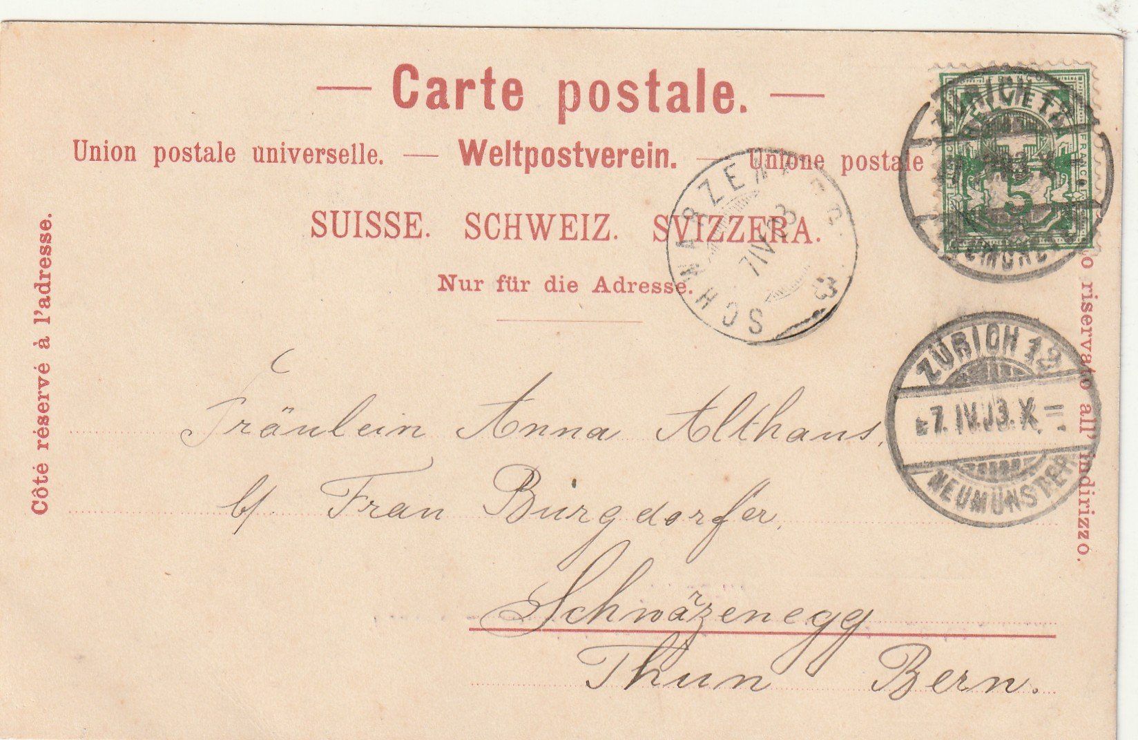 Cartoline postali: Alt Zürich – Usato da Rorschacherberg venduto da fratovi2 1