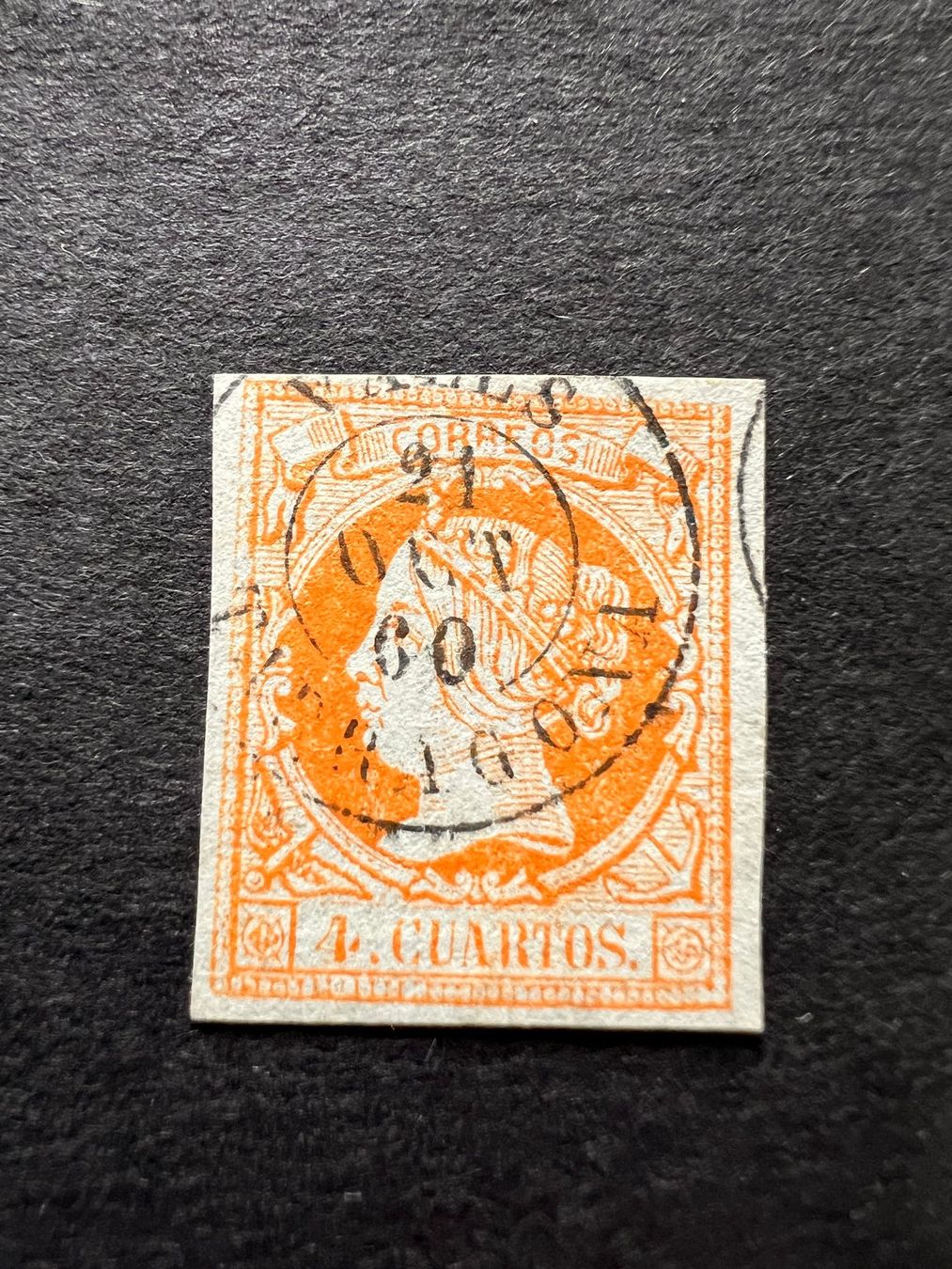Tutti i francobolli: Spanien Mi. 44   1860   gest. (2285) – Usato da Hinwil venduto da Sidi4 1