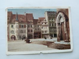 Ansichtskarte Mulhouse Place de l'Hôtel de ville 1948