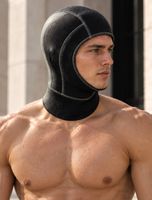 Neoprene Diving Hood Black Unisex 