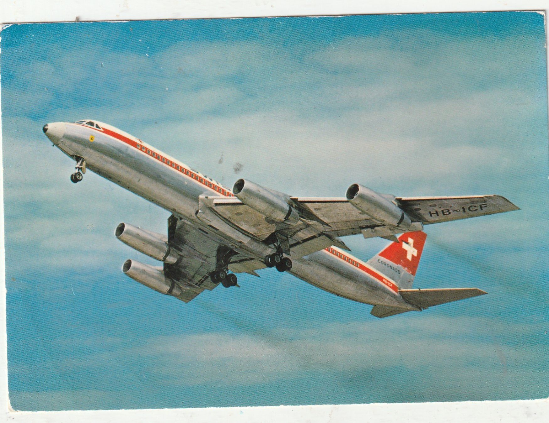Cartoline postali: Swissair Coronado – Usato da Lumbrein venduto da made02