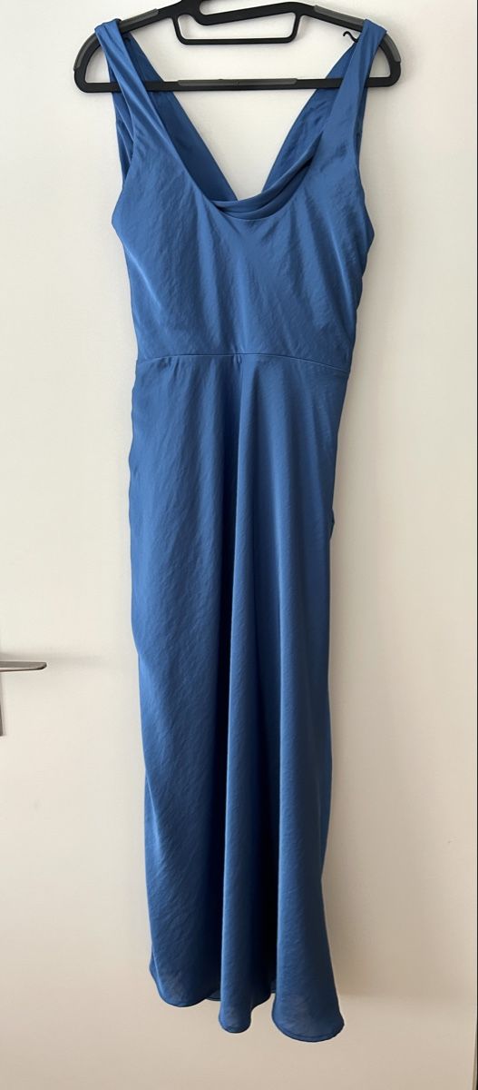 Abercrombie Vestiti: Edles Abendkleid, Satin, blau, Gr. S – Nuovo (secondo la descrizione) da Spiez venduto da gerybe 2
