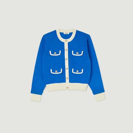 Sandro Zweifarbiger Cardigan mit Knöpfen - Fast wie neu